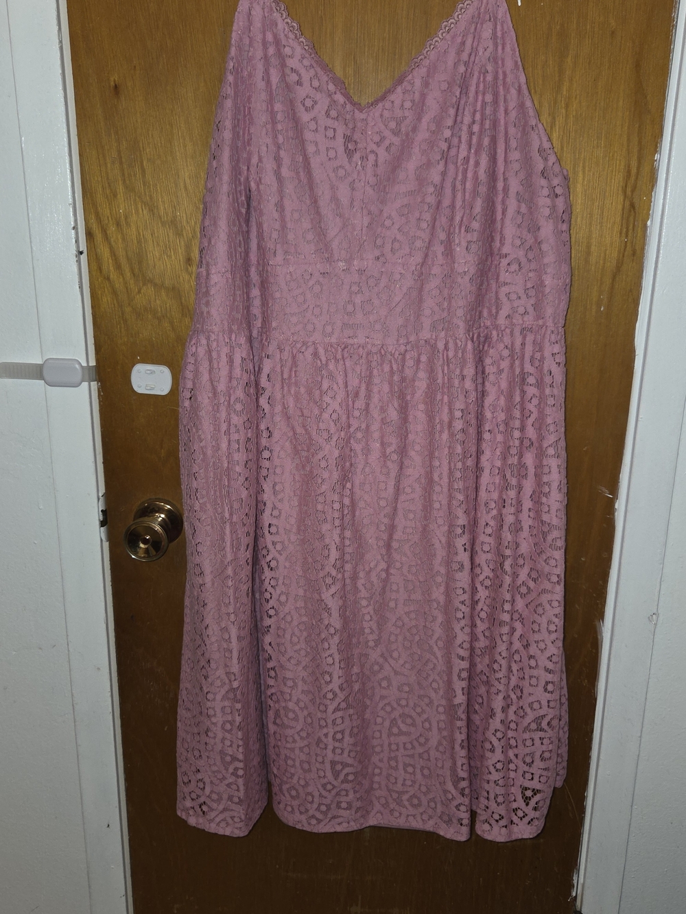 Ashley Nell Tipton Dusty Rose Lace Dress